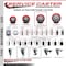 Service Caster 4'' Red Poly Swivel 1-1/2'' Expanding Stem Caster with Brake SCC-EX20S414-PPUB-RED-TLB-112 - alternate 3